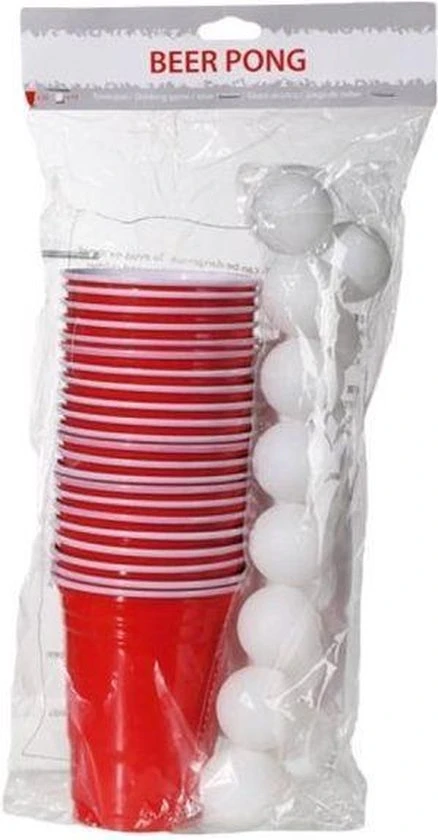 Out Of The Blue Beer Pong Kunststof Bekers En Ballen 37-delig - Afbeelding 3