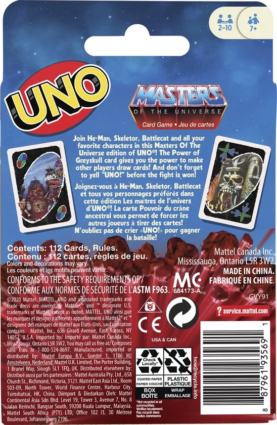 Mattel Games UNO Masters Of The Universe - Kaartspel - Afbeelding 6