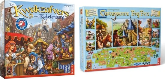 Merkloos Spellenbundel - 2 Stuks - De Kwakzalvers Van Kakelenburg & Carcassonne Big Box 3