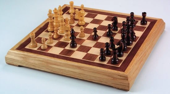 Engelhart Games- Schaakspel Ingelegd- Speelveld 40 X 40 Cm-Hoogte Koning 77 Mm - Afbeelding 3