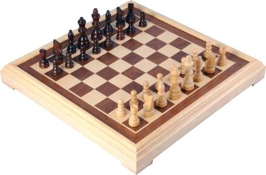 Engelhart Games- Schaakspel Ingelegd- Speelveld 40 X 40 Cm-Hoogte Koning 77 Mm - Afbeelding 2