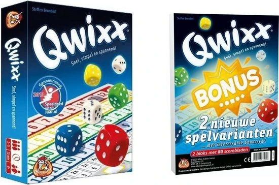 Merkloos Spellenset - 2 Stuks - Qwixx - Basisspel & Scoreblok Bonus