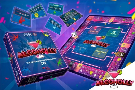 NX Party - ALCOHOLLY - Drinking Game - Drinkopoly - Engelstalig - Boardgames - Drankspel - Gameboard - English - Afbeelding 4