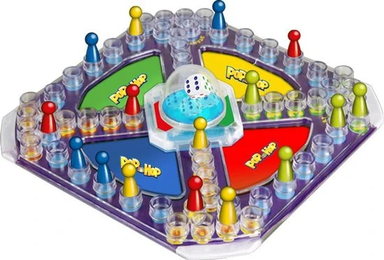 Pop En Hop - Mens Erger Je Niet Variant - Bordspel Voor Kinderen | Grafix - Afbeelding 4