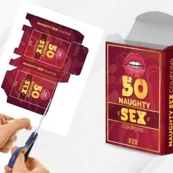 LoveGuider Afdrukbare Ondeugende Sex Coupons Met Doos, 50 Kinky Sex Kaarten, Sex Coupons Voor Hem, Last Minute Gift, Digitale Sex Spel Coupons Voor Volwassenen
