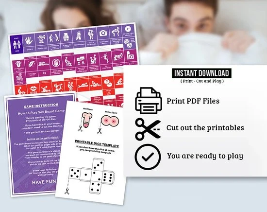 LoveGuider Digitaal Downloadbaar Sexspel - Printbare Bordspel - Liefde Avontuur Seksspel - Stout Spel Voor Koppels - Liefdespel - Avontuurlijke Liefde Seks Spel - Cadeau Voor Hem - Cadeau Voor Haar - Afbeelding 7