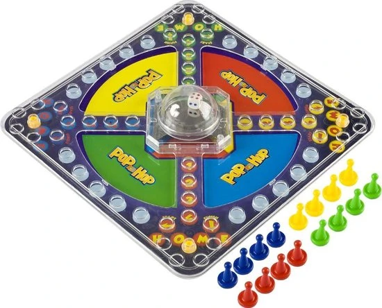Pop En Hop - Mens Erger Je Niet Variant - Bordspel Voor Kinderen | Grafix - Afbeelding 3