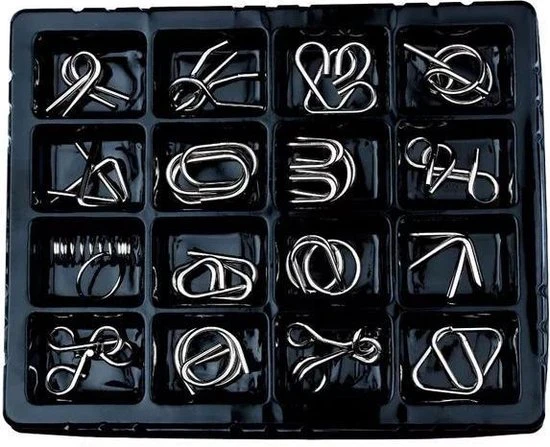 Fat Joe IQ Puzzel - 16 Stuks - Metaal - Breinbrekers - Afbeelding 3