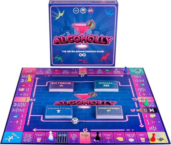 NX Party - ALCOHOLLY - Drinking Game - Drinkopoly - Engelstalig - Boardgames - Drankspel - Gameboard - English - Afbeelding 10