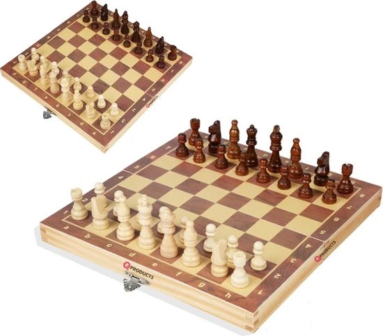 Qproducts Chessmate Inclusief Ebook Magnetisch Schaakspel Schaakbord Schaakbord Met Schaakstukken Schaakset Schaakspellen Schaakspel Hout Volwassenen Schaakborden Kinderen