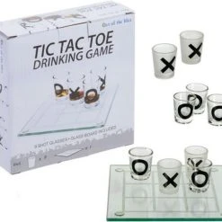 Merkloos Tic Tac Toe - Drankspel - 20 X 20cm - Boter Kaas En Eieren