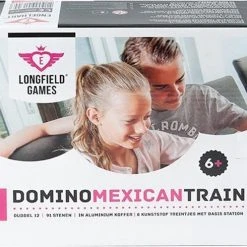 Longfield Games Domino Mexican Train Dubbel 12 Actiespel In Aluminium Koffer