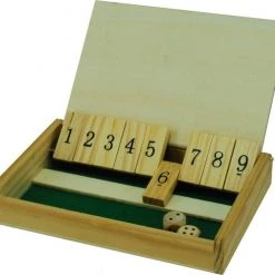 HOT Games Shut The Box Mini Hout 13x8 Cm.