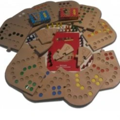 Merkloos Phoof Keezbord Kunststof 2,3,4,5,6,7 En 8 Personen Totaalbox - Keezenspel - Keezen