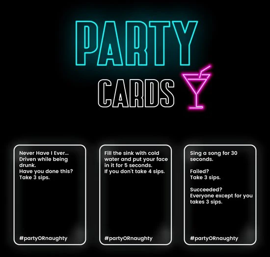 Party Or Naughty - The Ultimate Drinking Game For Students | English Version | Engelse Versie | Partyspel - Afbeelding 5