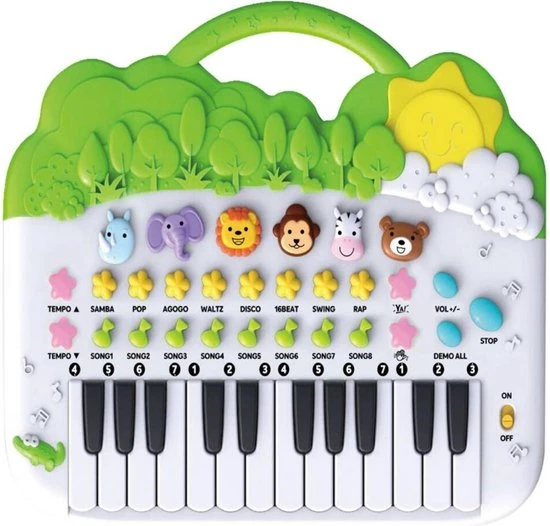Basic Dierenpiano - Muziek Piano - Dieren - Vanaf 12 Maanden - Jungle Piano