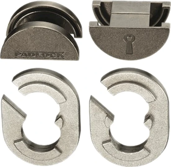 Huzzle Breinbreker Cast Padlock Zilver - Afbeelding 2