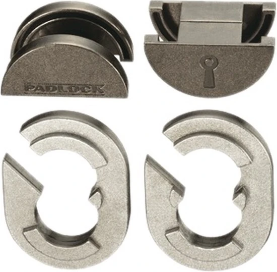 Huzzle Breinbreker Cast Padlock Zilver - Afbeelding 3