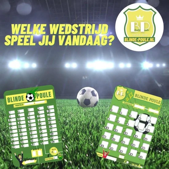 Blinde Poule WK 2022 QATAR Blinde Voetbalpoule - 40 Hokjes - 11 Spelformulieren + Uitslagen - Voetbalpoule Voor Iedereen - - Afbeelding 2