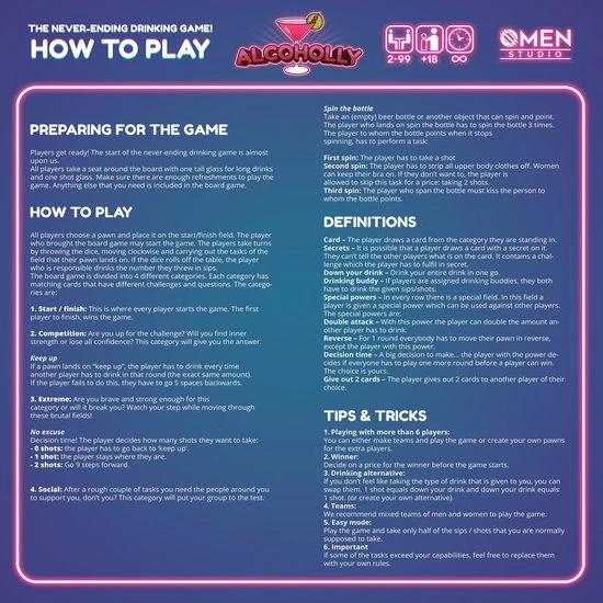 NX Party - ALCOHOLLY - Drinking Game - Drinkopoly - Engelstalig - Boardgames - Drankspel - Gameboard - English - Afbeelding 6