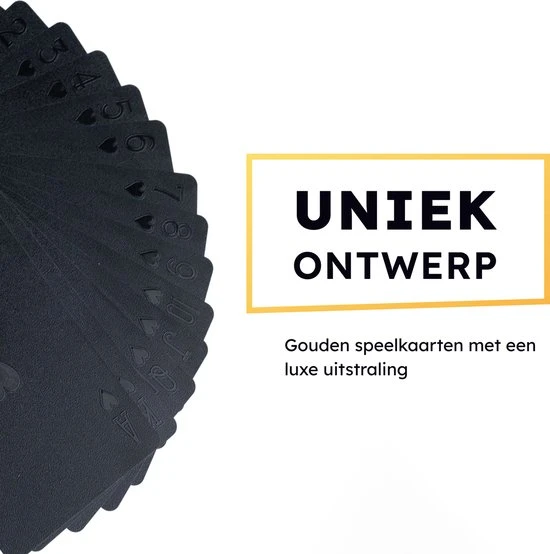 2BEFUN Waterdichte Kaarten - Zwart - Luxe Kaartspel - Speelkaarten - Pokerkaarten - Drankspel - Cadeau Voor Man/vrouw - Afbeelding 8
