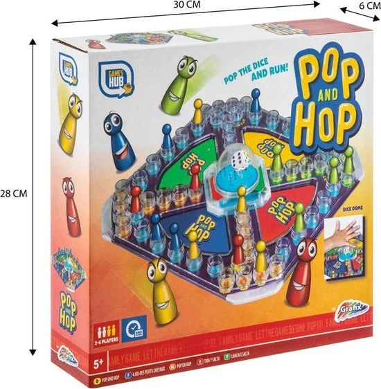 Pop En Hop - Mens Erger Je Niet Variant - Bordspel Voor Kinderen | Grafix - Afbeelding 9