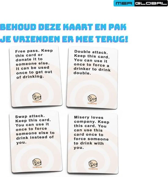 M.E.R. Global These Cards Will Get You Drunk - Kaartspel - Drankspel - Spellen Voor Volwassenen - Set Kaarten - Afbeelding 5