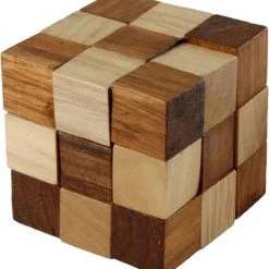 Longfield IQ Puzzel, Hout, Kubus Slang