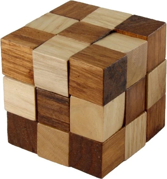 Longfield IQ Puzzel, Hout, Kubus Slang