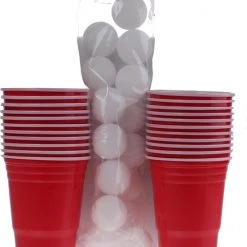 Out Of The Blue Beer Pong Kunststof Bekers En Ballen 37-delig