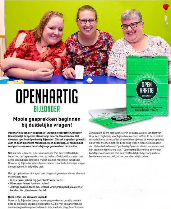 Open Up! Openhartig Bijzonder - Vrolijk Kaartspel - Voor Mensen Met Een Verstandelijke Beperking En Hun Familie En Vrienden. - Afbeelding 2