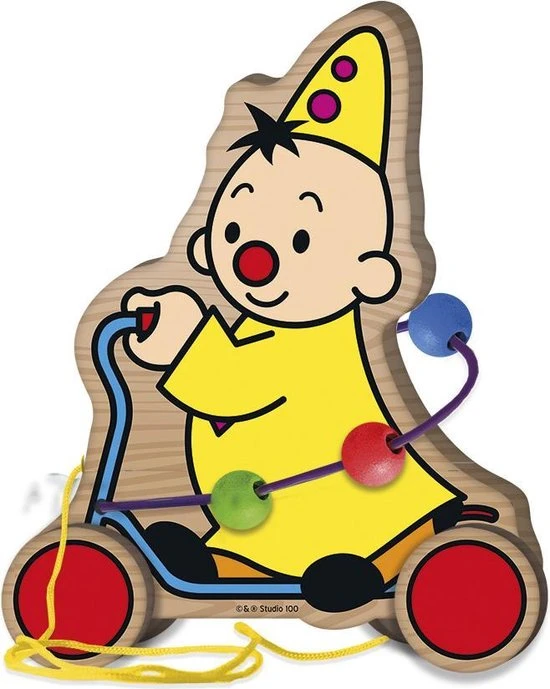 Bambolino Toys - Bumba Houten Trekfiguur - Educatief Speelgoed - Goed Voor De Motoriek