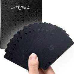 2BEFUN Waterdichte Kaarten - Zwart - Luxe Kaartspel - Speelkaarten - Pokerkaarten - Drankspel - Cadeau Voor Man/vrouw