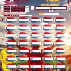 Blinde Poule WK 2022 QATAR Blinde Voetbalpoule - 40 Hokjes - 11 Spelformulieren + Uitslagen - Voetbalpoule Voor Iedereen -