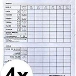 Haza 4x Scoreblok Yahtzee