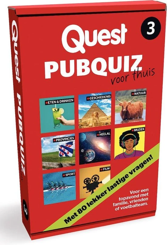 Quest Pubquiz Voor Thuis Deel 3 - Spel - Leuk Cadeau