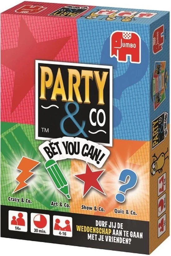 Jumbo Party & Co Bet You Can - Gezelschapsspel - Kaarten - Bordspel - Familie - Familiespel - Vrienden - Afbeelding 2